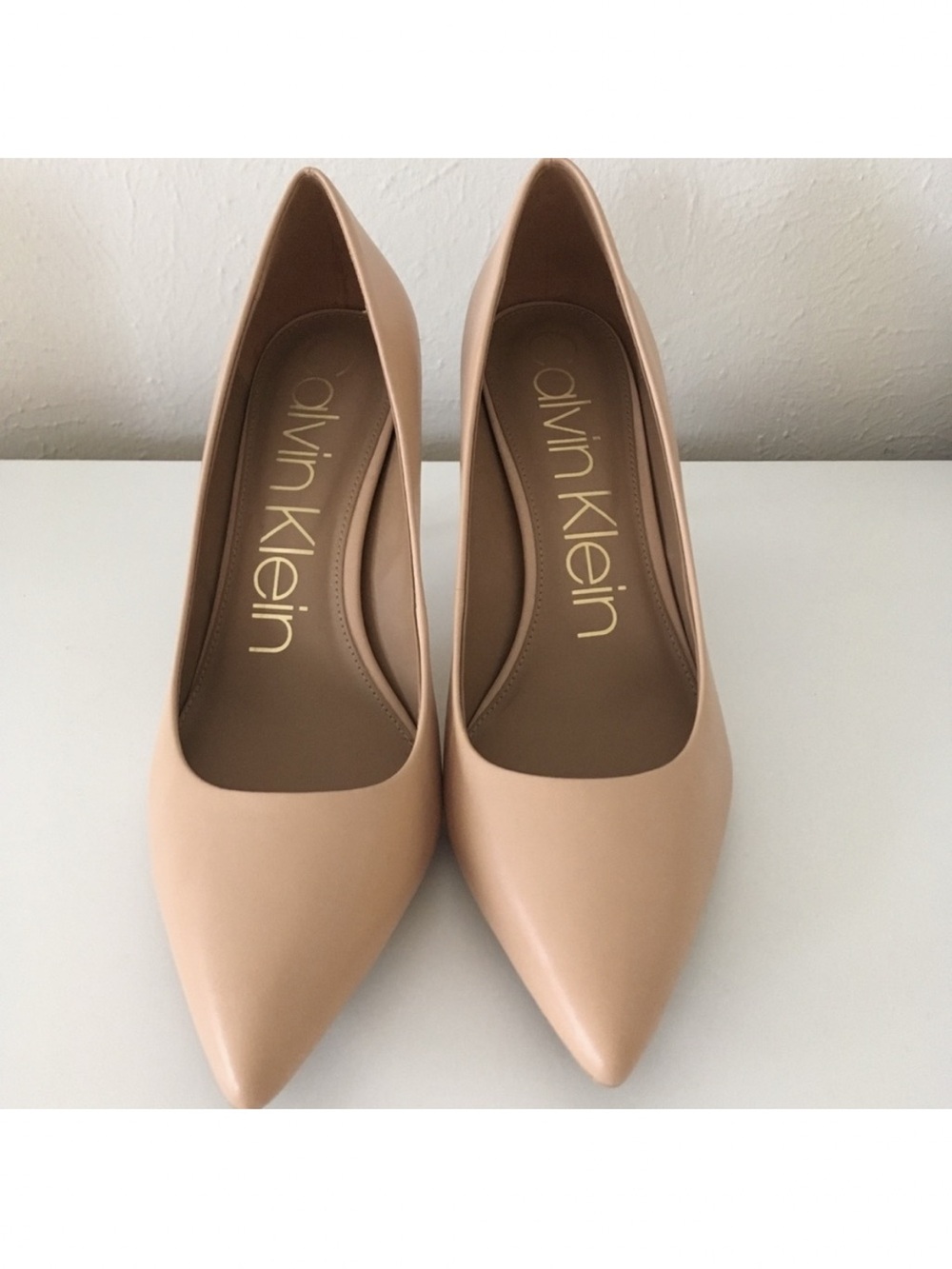 Calvin Klein Blush Nude Pointed-Toe Pumps